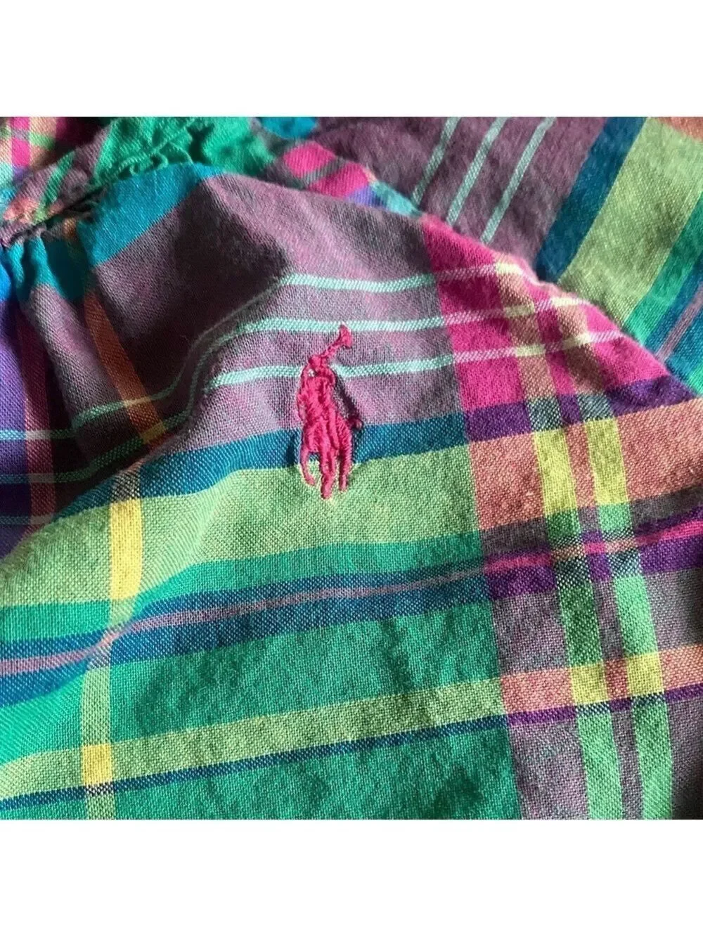 Ralph Lauren Multicolor Plaid Button Down Shirt 12 Months